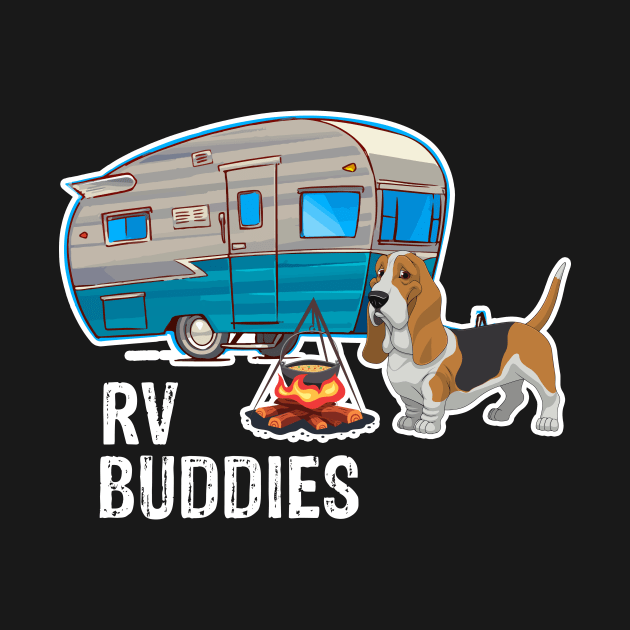 Basset Hound Dog Rv Buddies Pet Lovers Funny Camping Camper by franzaled