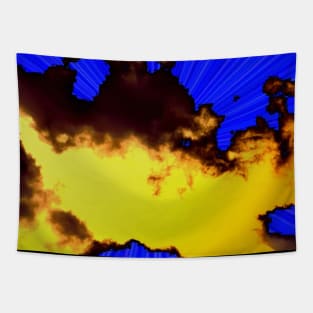 Blue Sunset by LowEndGraphics Tapestry