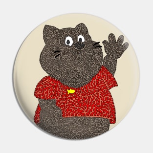 Cute Cat in A T-shirt Pin