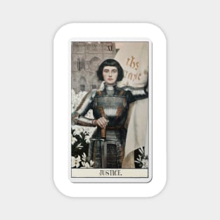 justice tarot card Magnet