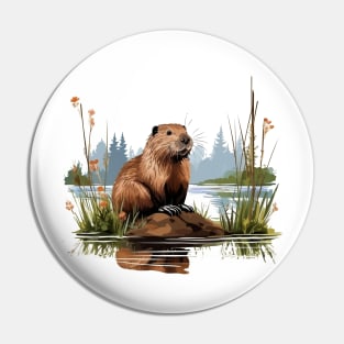 I Love Beaver Pin