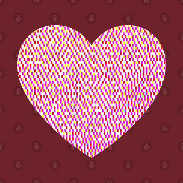 Magenta Retro 8-bit Pixel Heart by love-fi