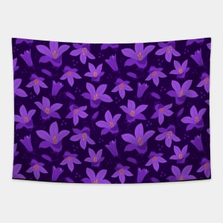 Midnight Lilies Tapestry