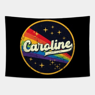 Caroline // Rainbow In Space Vintage Grunge-Style Tapestry