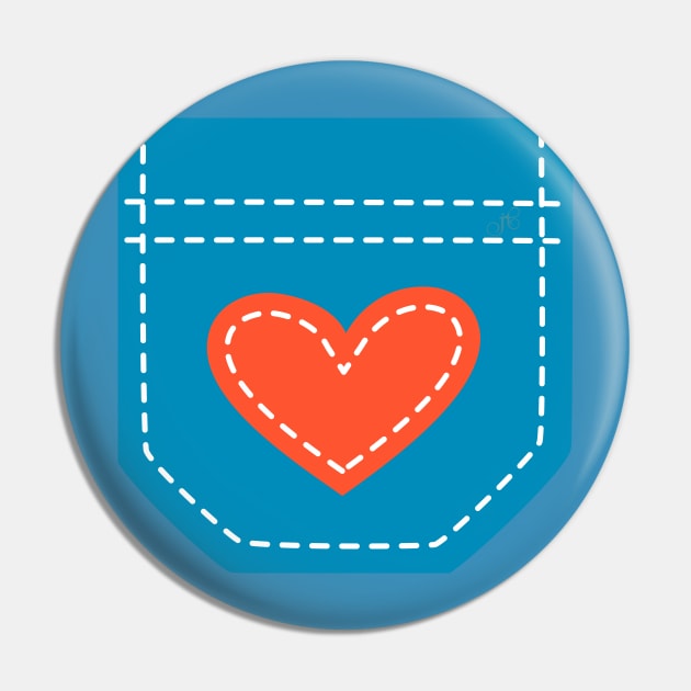 Heart Stitch Pin by LibrosBOOKtique