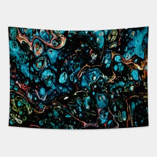 under the sea acrylic pour Tapestry