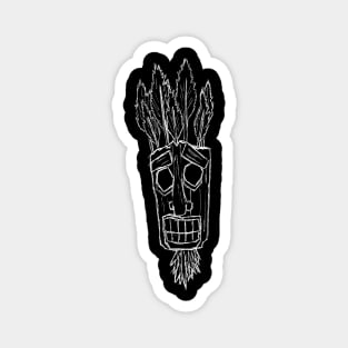 Ooga Booga White Outline Magnet