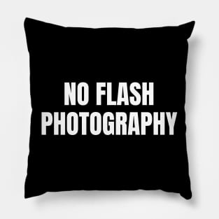 No Flash Photography Pillow