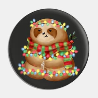 Christmas sloth Pin