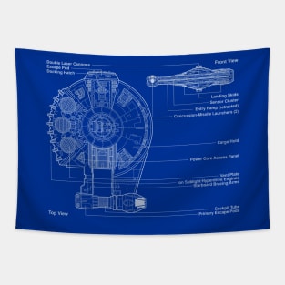 Freighter Blueprint Tapestry