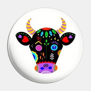 Folk Art Cow Pin