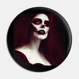Lady Vampire Halloween Pin