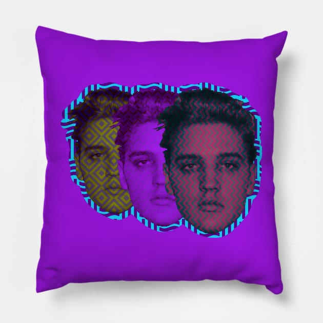 Elvis Presley Mugshot Threeways Pillow by SABREart