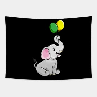 Elephant with Balloons Tapestry