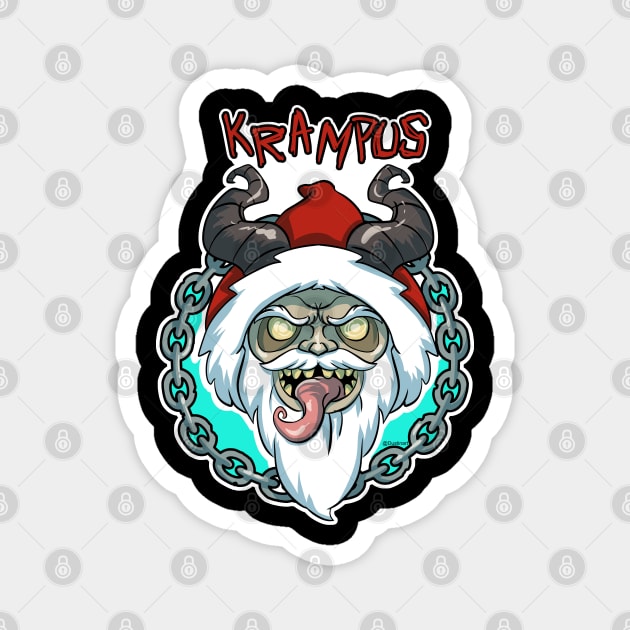 A very merry Krampus Christmas Magnet by Dustinart