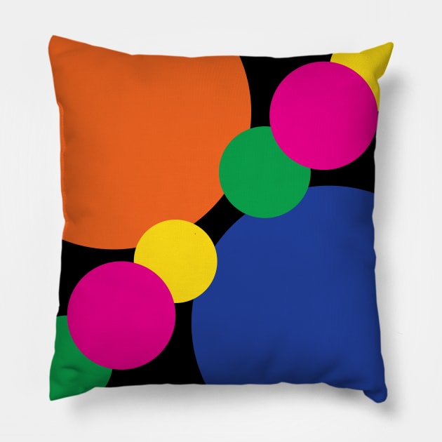 Circle colorful pattern Pillow by Nosa rez