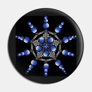 Blue spheres Pin