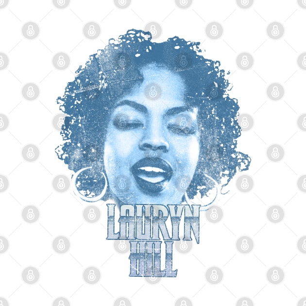 Retro Lauryn Hill Blue Distressed by Skate Merch