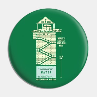 The Big Well: retro logo Pin