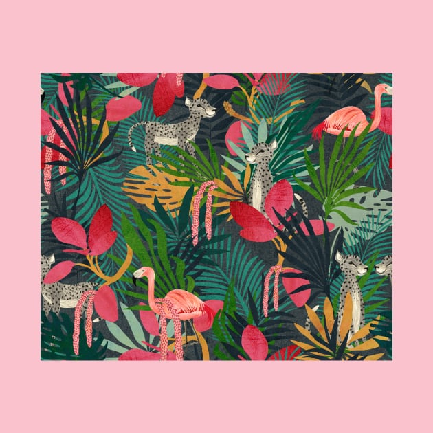 Tropical Jungle (green) by katherinequinnillustration