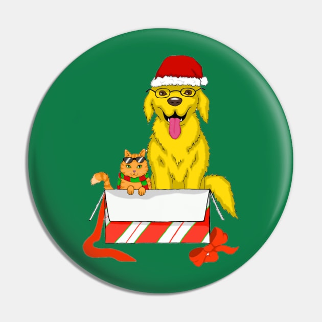 Christmas pets Pin by CheshireArt