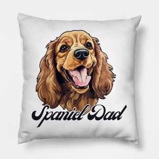 Cocker Spaniel Dad T-Shirt - Dog Lover Gift, Pet Parent Apparel Pillow