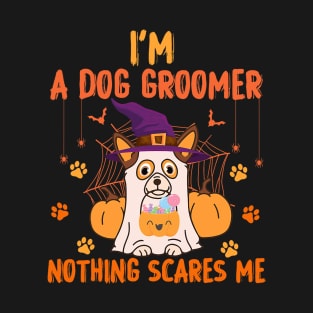 I'm A Dog Groomer Halloween Ghost T-Shirt