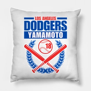 LA Dodgers Yamamoto 18 Baseball Pillow