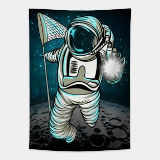 Astronaut Moon Hunter Space Science Tapestry