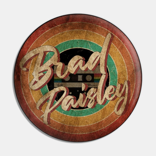 Brad Paisley Vintage Circle Art Pin by antongg