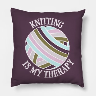 Knitting Therapy - Purple Pillow