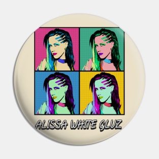 Alissa White Gluz Pop Art Style Pin