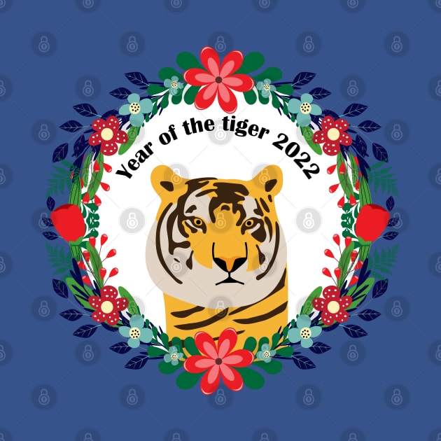 Year of the tiger 2022 - flowers by grafart