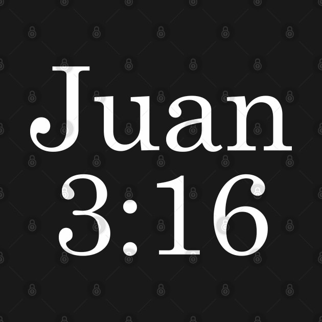 Juan 3:16 - Texto Blanco by albinochicken