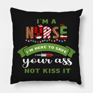 Funny Nurse Christmas Pun Quote Hilarious Joke Idea Pillow