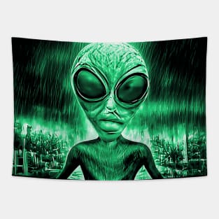 Planet X Aliens Sci-Fi NFT Collection Tapestry