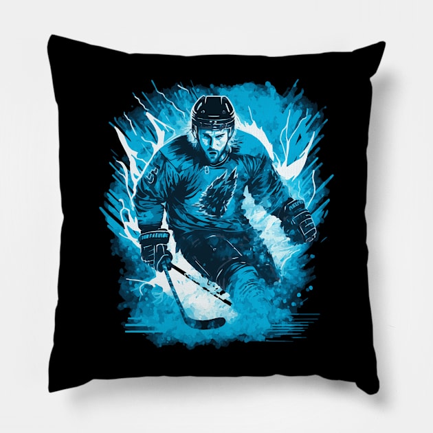 Ice Hockey Sports Pillow by denissmartin2020