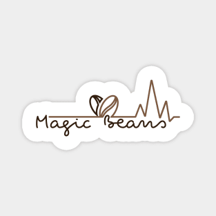 "Magic beans" coffee design Magnet