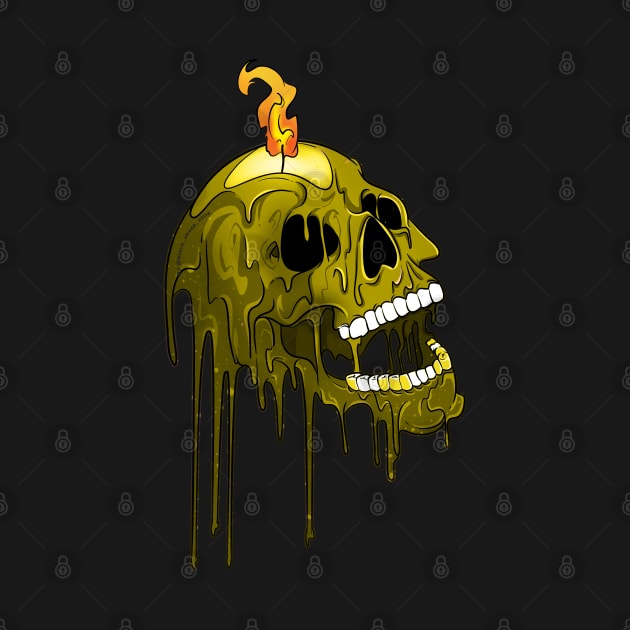 Devils Candle Dripping Skull by Trendy Black Sheep