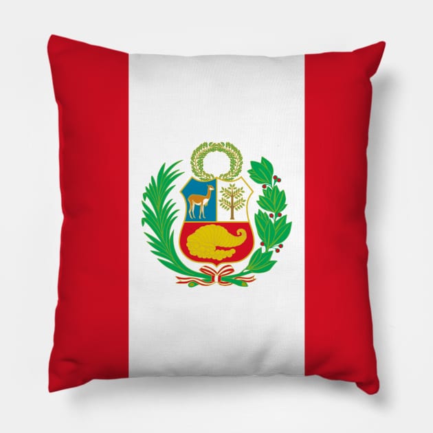 Peru Flag Pillow by Historia