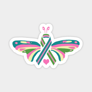 Metastatic Breast Cancer Butterfly Magnet