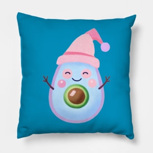 snowman avocado Pillow