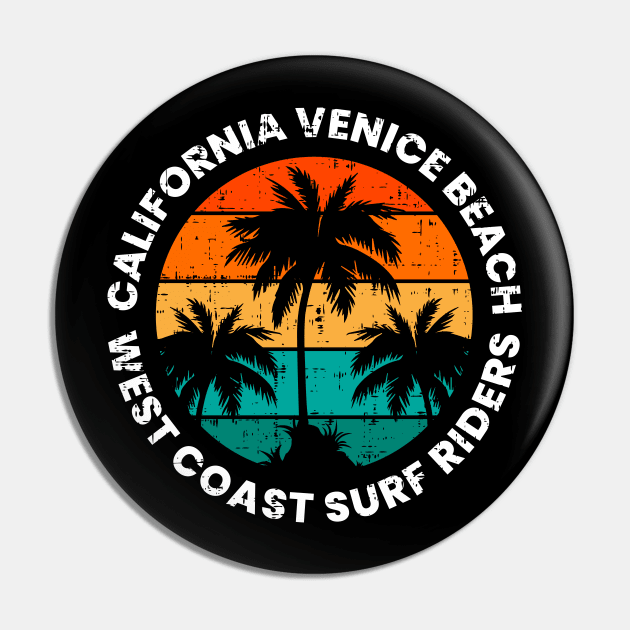 California Venice beach Pin by Mako Design 