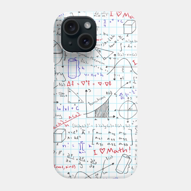 Math Homework Phone Case by robyriker