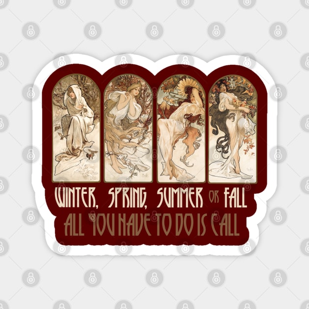 Winter, Spring, Summer or Fall 2 Magnet by 7Hancocks