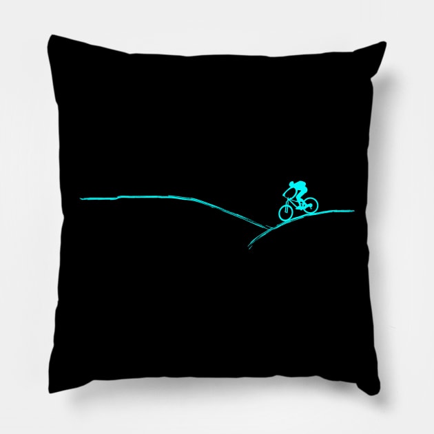 mountain bike cycling gift mountain biking cycling bicycle mtb Pillow by TheOutdoorPeople