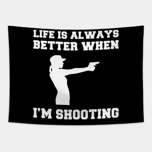 Bullseye Bliss: Life's Better When I'm Shooting! Tapestry