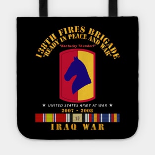 138th Fires Bde - w Iraq SVC Ribbons - 2007 - 2008 Tote