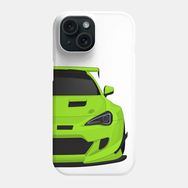 GT86 widebody Lime Phone Case by VENZ0LIC