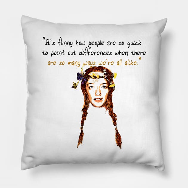 Anne with an E Quote Pillow by PoetandChef